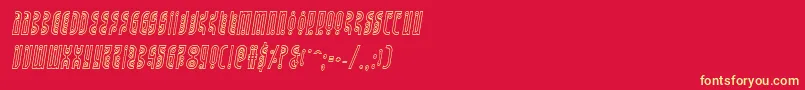 Undergroundroseoutital Font – Yellow Fonts on Red Background