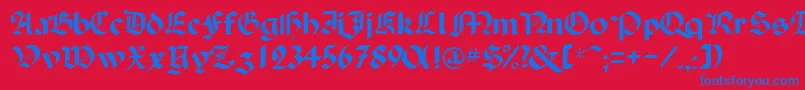 BallistadisplayscriptsskRegular Font – Blue Fonts on Red Background