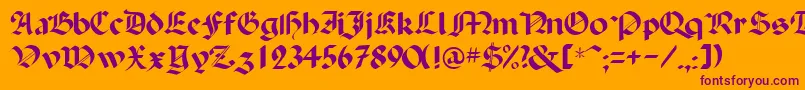 BallistadisplayscriptsskRegular Font – Purple Fonts on Orange Background