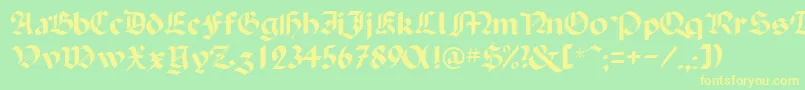 BallistadisplayscriptsskRegular Font – Yellow Fonts on Green Background