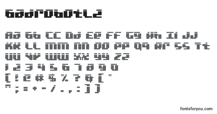 Schriftart Badrobotl2 – Alphabet, Zahlen, spezielle Symbole