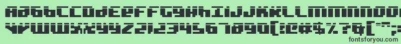 Badrobotl2-Schriftart – Schwarze Schriften auf grünem Hintergrund