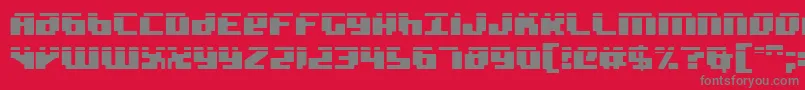Badrobotl2-Schriftart – Graue Schriften auf rotem Hintergrund