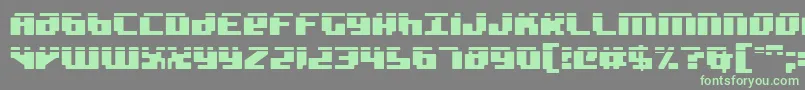 Badrobotl2-Schriftart – Grüne Schriften auf grauem Hintergrund