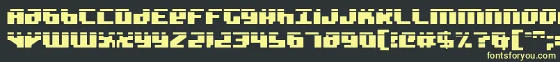 Badrobotl2-Schriftart – Gelbe Schriften auf schwarzem Hintergrund