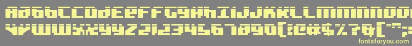 Badrobotl2-Schriftart – Gelbe Schriften auf grauem Hintergrund