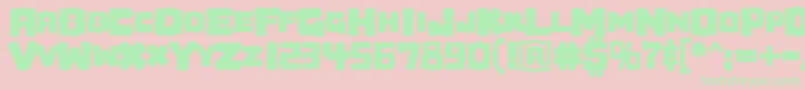 Houdini Font – Green Fonts on Pink Background