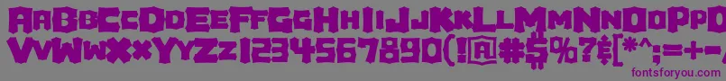 Houdini Font – Purple Fonts on Gray Background