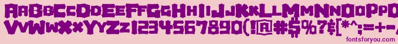 Houdini Font – Purple Fonts on Pink Background