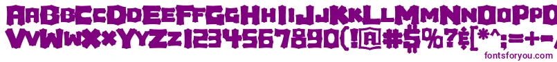 Houdini Font – Purple Fonts on White Background
