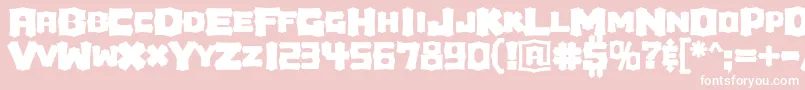 Houdini Font – White Fonts on Pink Background