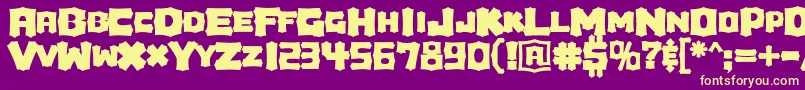 Houdini Font – Yellow Fonts on Purple Background