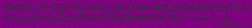 RussellSquareLt Font – Black Fonts on Purple Background