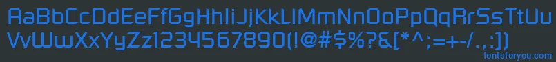 RussellSquareLt Font – Blue Fonts on Black Background