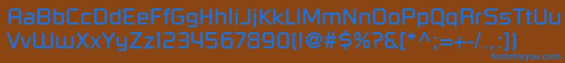 RussellSquareLt Font – Blue Fonts on Brown Background