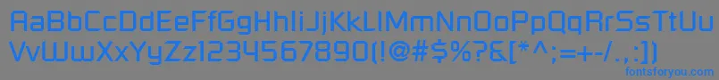 RussellSquareLt Font – Blue Fonts on Gray Background