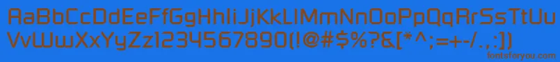 RussellSquareLt Font – Brown Fonts on Blue Background