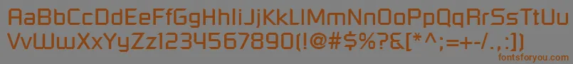 RussellSquareLt Font – Brown Fonts on Gray Background