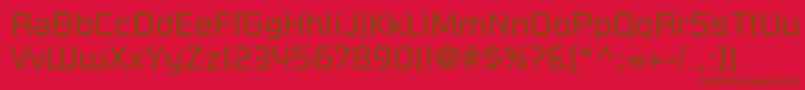 RussellSquareLt Font – Brown Fonts on Red Background