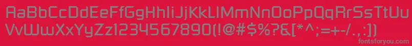 RussellSquareLt Font – Gray Fonts on Red Background