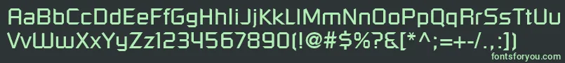 RussellSquareLt Font – Green Fonts on Black Background