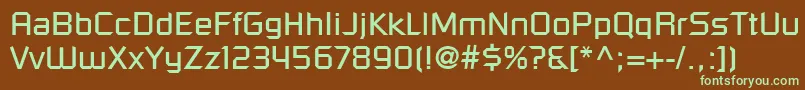 RussellSquareLt Font – Green Fonts on Brown Background