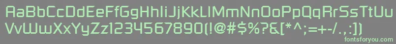 RussellSquareLt Font – Green Fonts on Gray Background