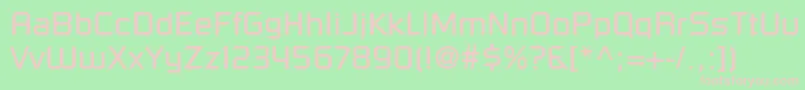 RussellSquareLt Font – Pink Fonts on Green Background