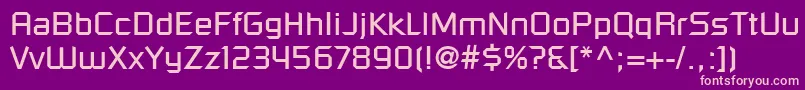 RussellSquareLt Font – Pink Fonts on Purple Background