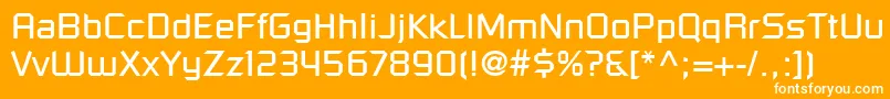 RussellSquareLt Font – White Fonts on Orange Background
