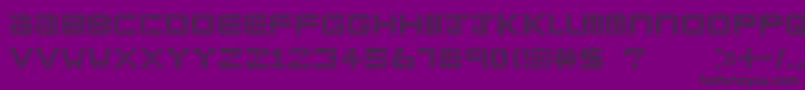 フォントClublandOld – 紫の背景に黒い文字