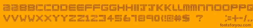 ClublandOld Font – Brown Fonts on Orange Background