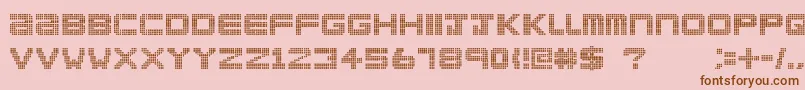 ClublandOld-fontti – ruskeat fontit vaaleanpunaisella taustalla