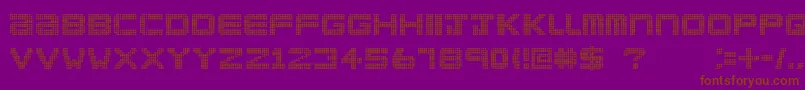 Шрифт ClublandOld – коричневые шрифты на фиолетовом фоне