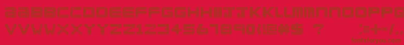 ClublandOld-fontti – ruskeat fontit punaisella taustalla
