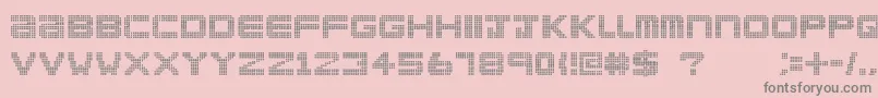ClublandOld-fontti – harmaat kirjasimet vaaleanpunaisella taustalla