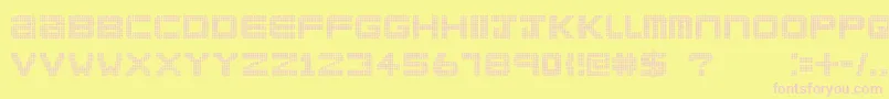 ClublandOld Font – Pink Fonts on Yellow Background