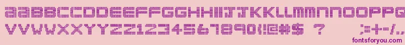ClublandOld Font – Purple Fonts on Pink Background