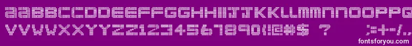 Шрифт ClublandOld – белые шрифты на фиолетовом фоне