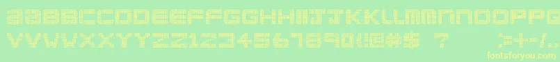 ClublandOld Font – Yellow Fonts on Green Background