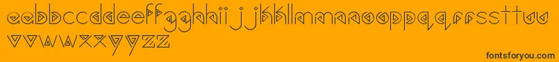 Gardyn Font – Black Fonts on Orange Background