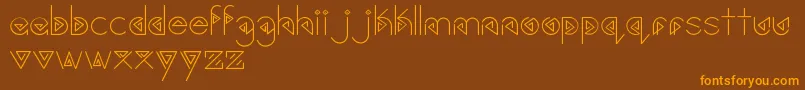 Gardyn Font – Orange Fonts on Brown Background