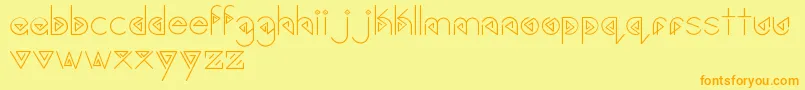 Gardyn Font – Orange Fonts on Yellow Background