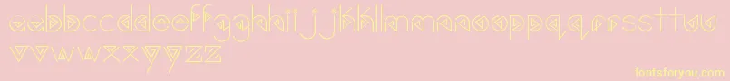 Gardyn Font – Yellow Fonts on Pink Background