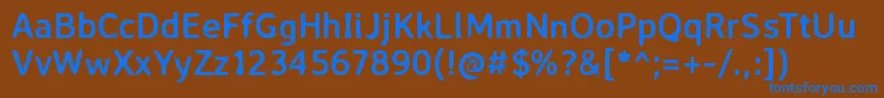 AveriasanslibreBold Font – Blue Fonts on Brown Background