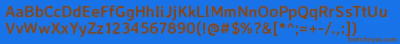 AveriasanslibreBold Font – Brown Fonts on Blue Background