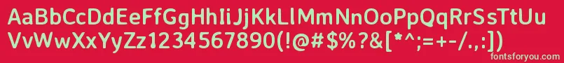 AveriasanslibreBold Font – Green Fonts on Red Background