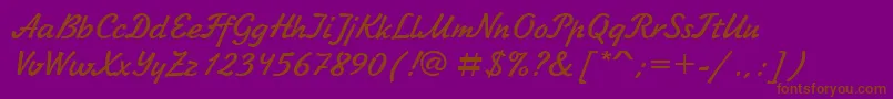Zhikharevctt Font – Brown Fonts on Purple Background