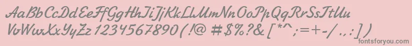 Zhikharevctt-Schriftart – Graue Schriften auf rosa Hintergrund