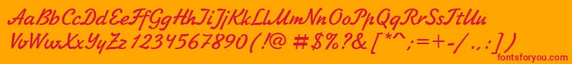 Zhikharevctt Font – Red Fonts on Orange Background